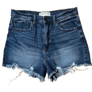 Abercrombie & Fitch High Rise Short Denim Blue Women's Shorts Size 30